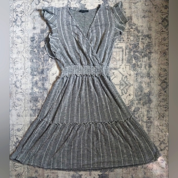 Caution to the Wind Striped Dress, Size Medium - Picture 1 of 7